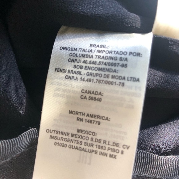 Authentic Fendi Midi Pencil Skirt Size 38 Wool Silk Blend Red Black Block Design - Picture 4 of 13